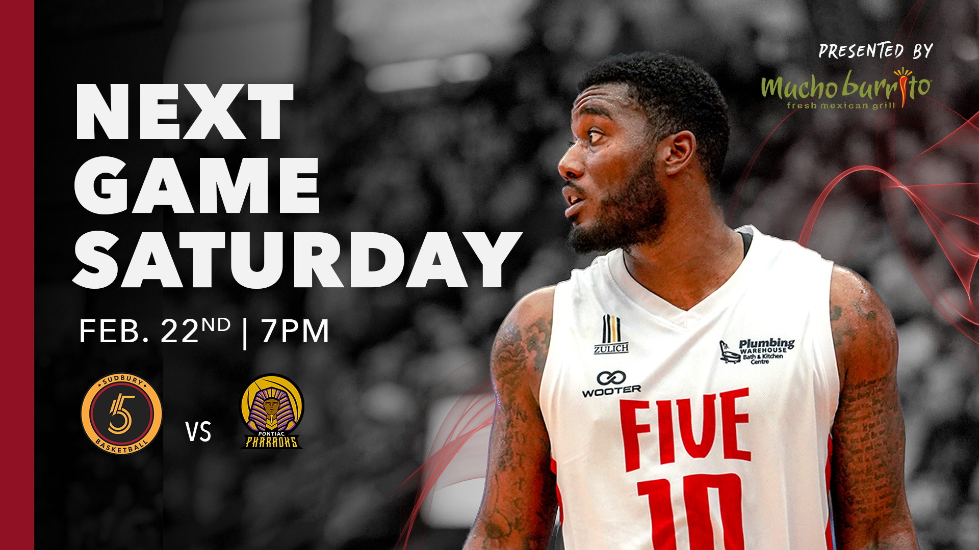 FIVE Host Pontiac Pharaohs Saturday